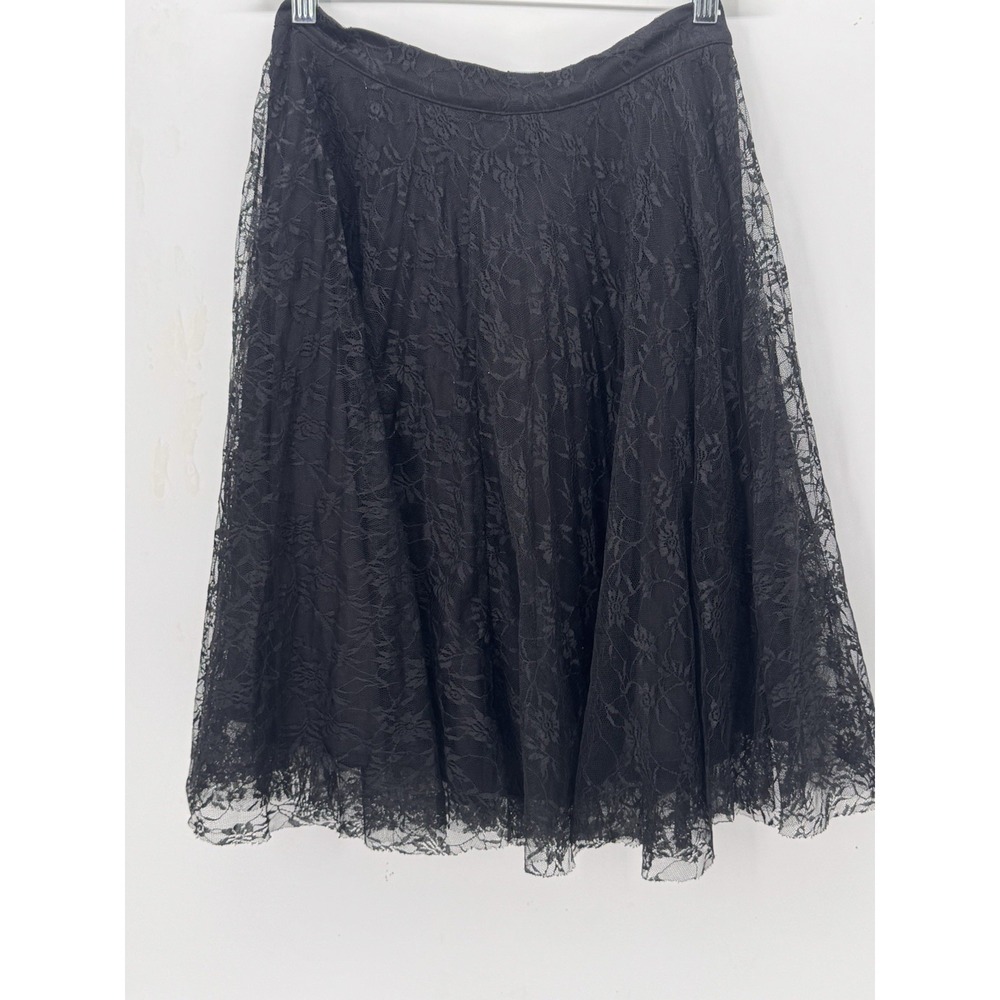 TWENTY ONE Weekend Black Lace Skirt XL Gothic Witch Goth Grunge Y2K